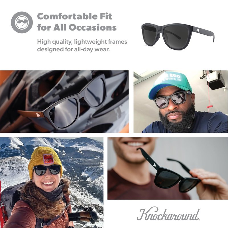 Knockaround Premiums Polarized Sunglasses for Men & Women - UV400 Protection