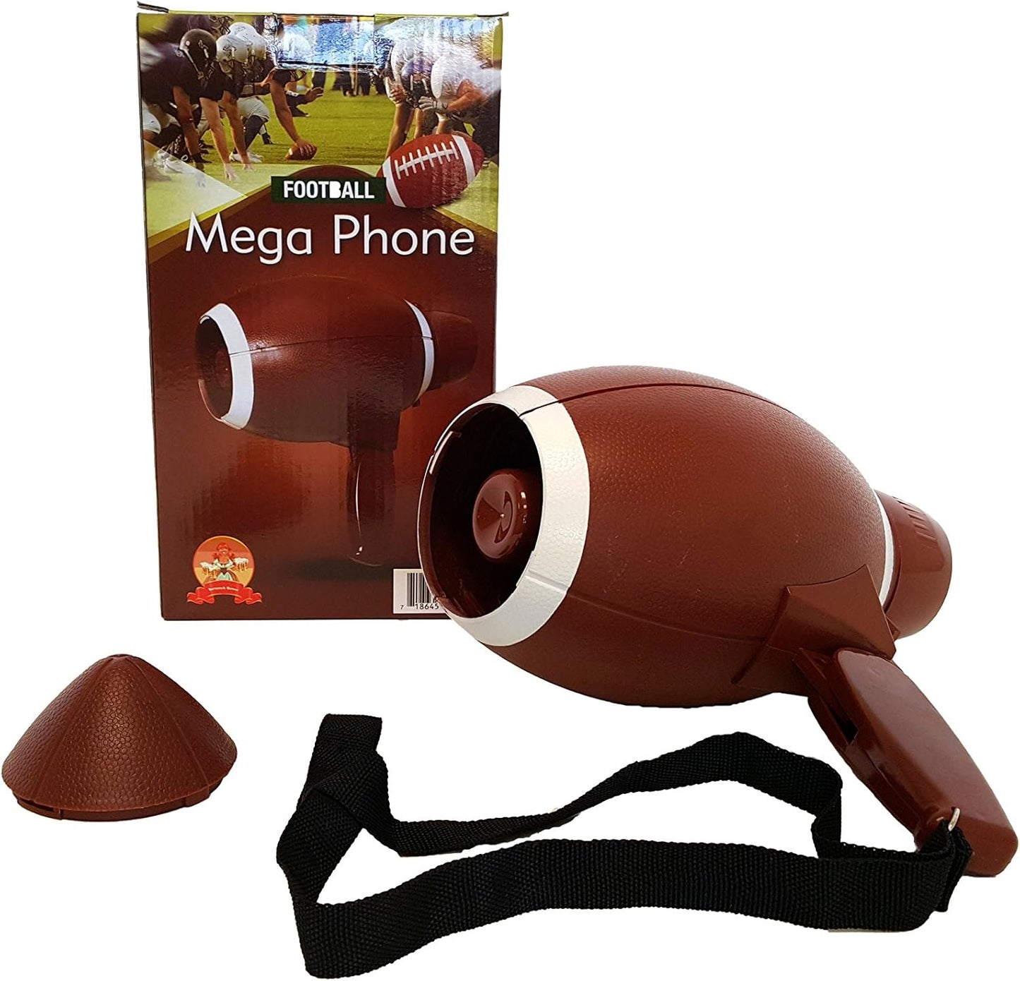 'Barwench Games' Football Shaped Megaphone with Voice, Siren and Built in Bottle Opener!