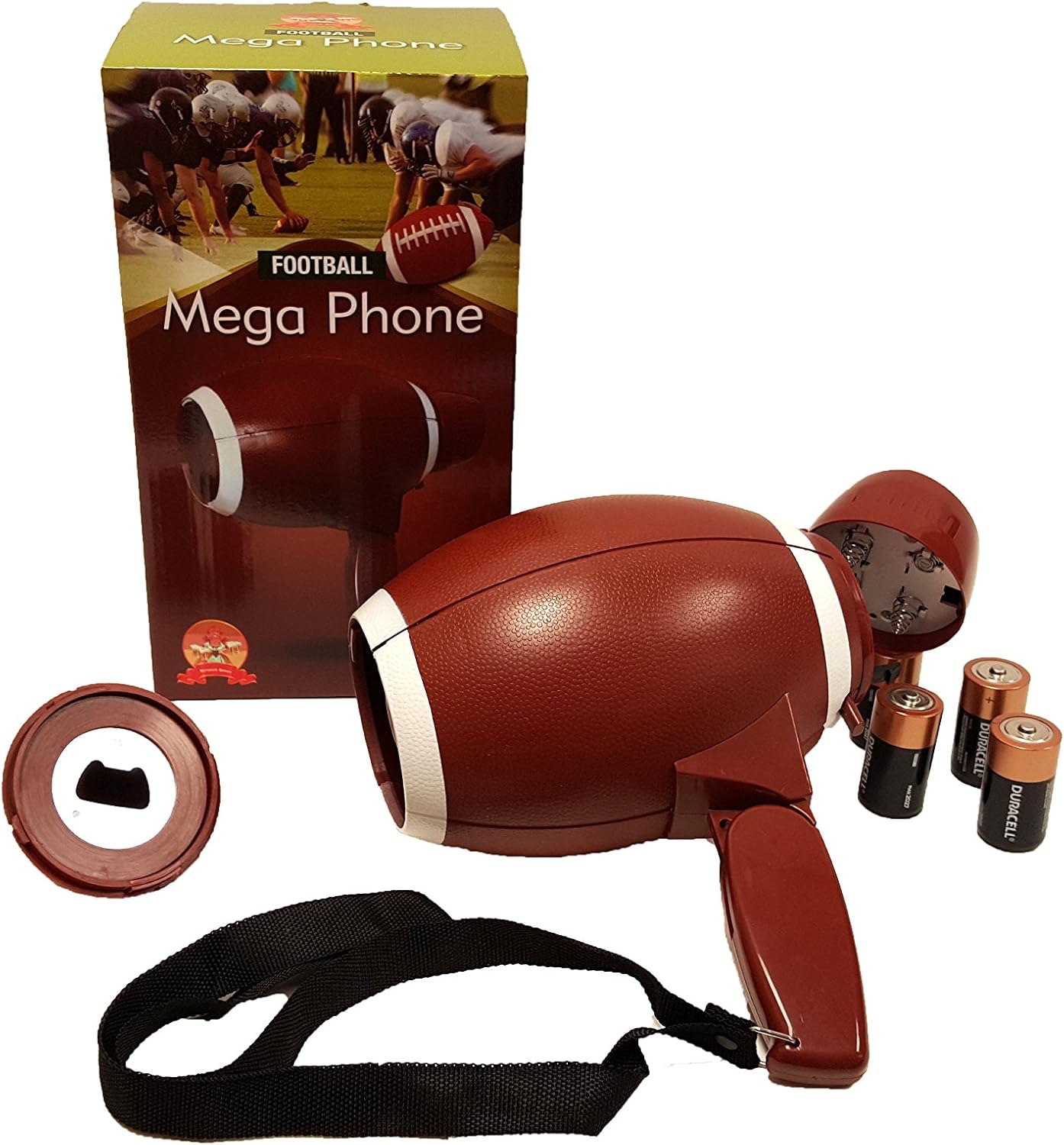 'Barwench Games' Football Shaped Megaphone with Voice, Siren and Built in Bottle Opener!