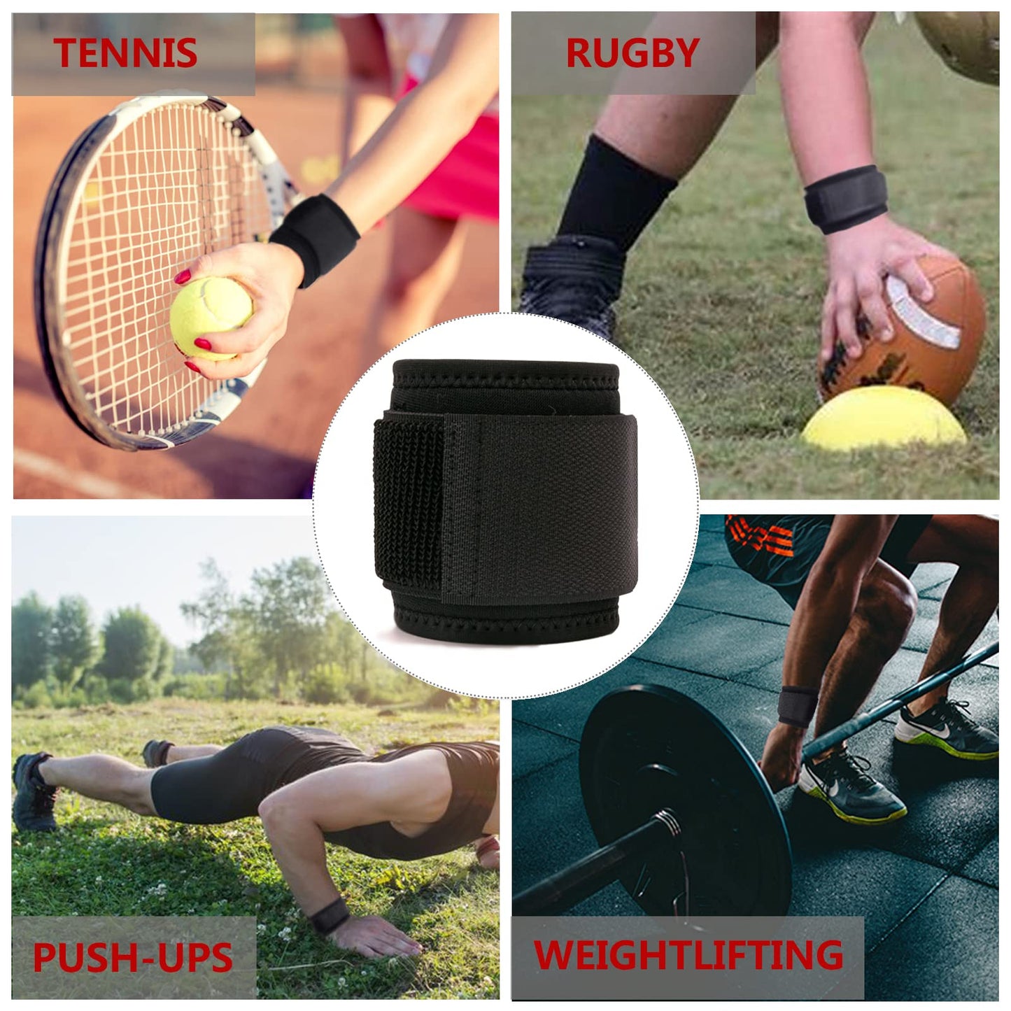 AMYONE Wrist Brace, 2 PACK Wrist Wraps for Carpal Tunnel for women and men. Wrist Support and Compression Wrist Bands for Working Out, Wrist Pain Relief, Unisex, Wear Anywhere and Adjustable