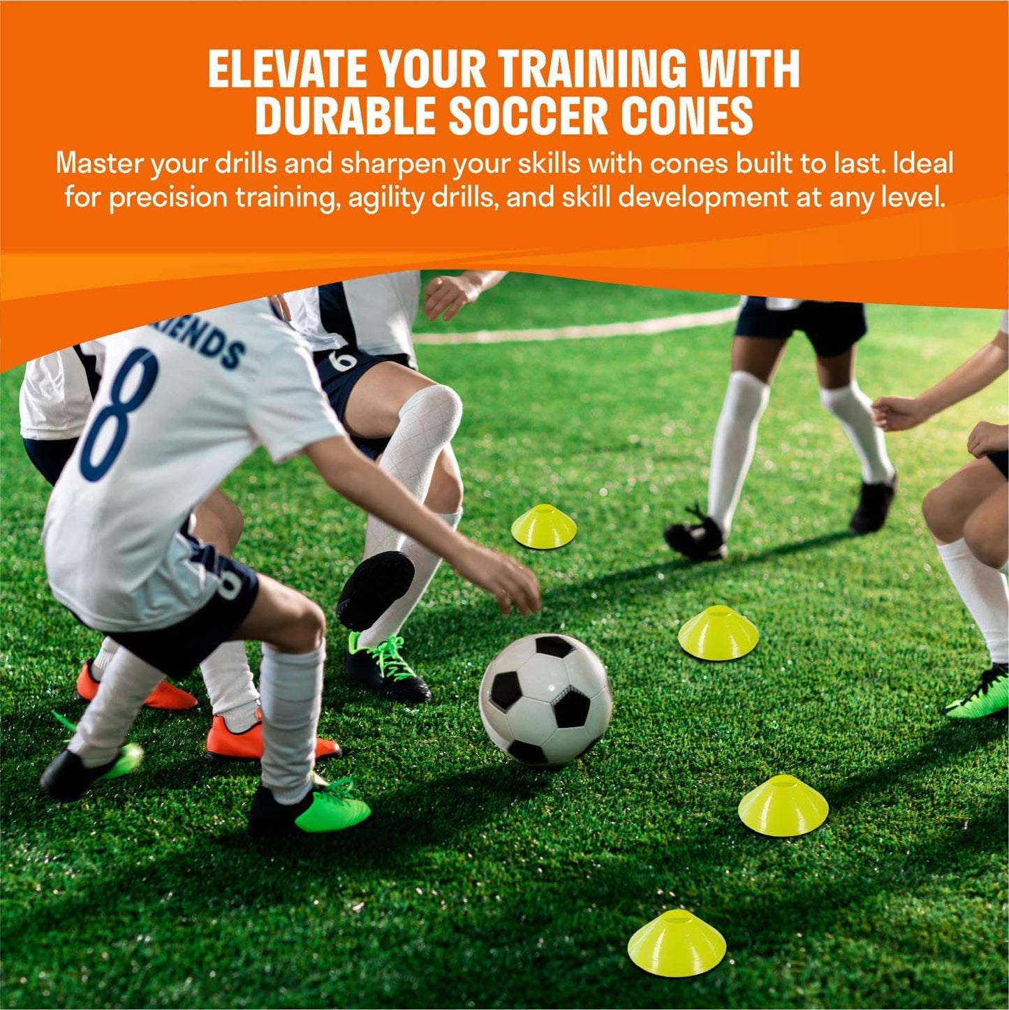 1PERFORMANCE Agility Training Equipment – Agility Speed Ladder & Agility Hurdles | Soccer Football Training Equipment for Youth – Improve Speed, Agility & Coordination