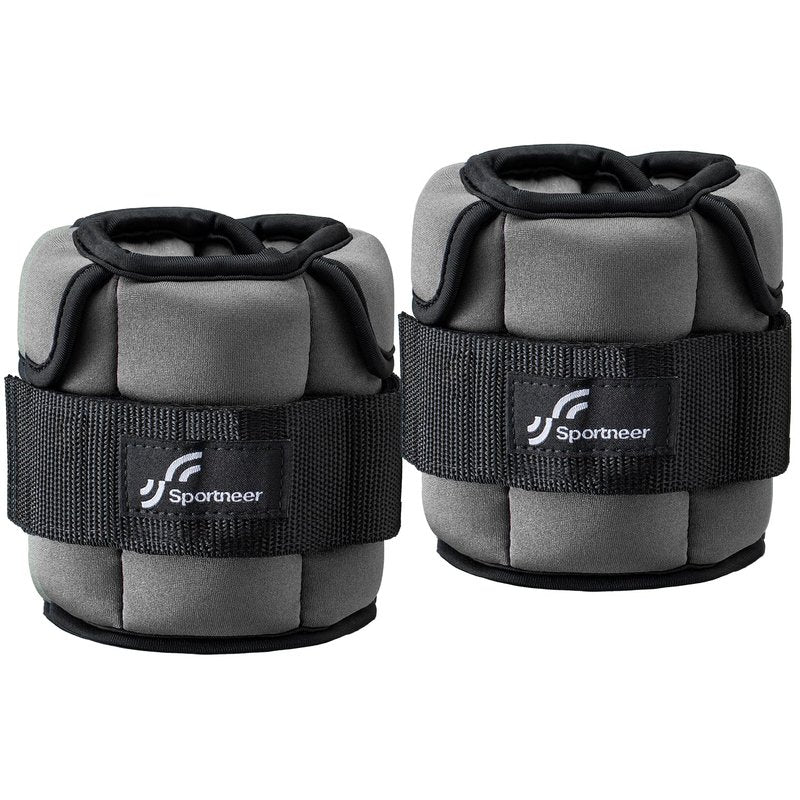 Sportneer Adjustable Ankle Weights for Women and Men:1 Pair 1 2 3 4 6 7 8 10 lbs Upgraded Easily Adjustable Leg Weight, Weighted Wrist Weight Strap for Gym, Fitness, Workout, Walking, Dancing