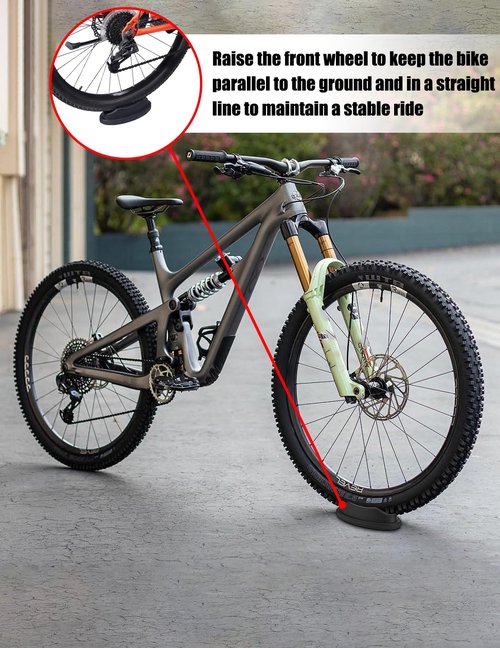 ZLXHDL Bike Trainer Front Wheel Block,Anti-Slip Riser Stand for Indoor Cycling,1.8'' Wide Tire Compatibility, Non-Slip Base