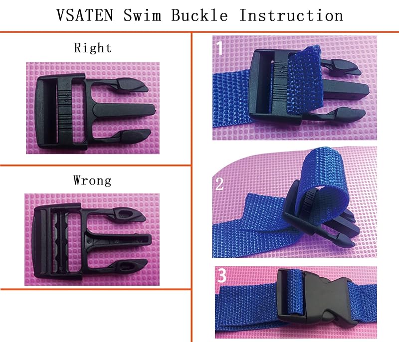 60lb-100lb Kids Back Float with 3-Layer Thick Foam - Adjustable Learn-to-Swim Belt