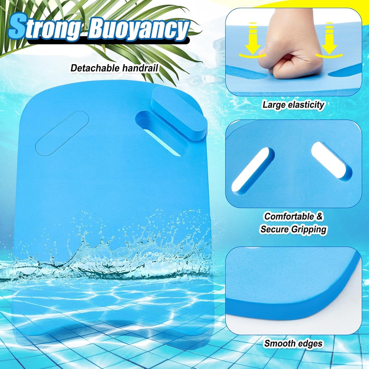 2 Pcs Swimming Kickboard Pull Buoy Set Training Aid Float Pull Buoy Leg Float Swimming Training Equipment Accessories for Hand Leg Adults Children Beginners Exercise Fitness