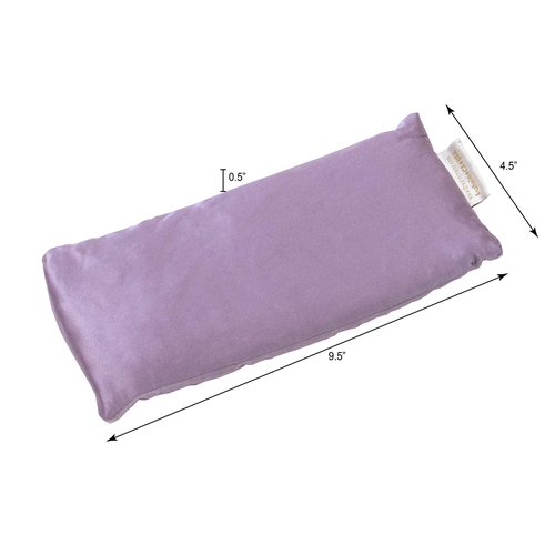 DreamTime Weighted Eye Pillow, Flaxeed Filling with Lavender Aromatherapy, Herbal Face and Sleep Mask, Cold Therapy, Soft Silky Spa Pillow for Relaxation and Meditation, Purple