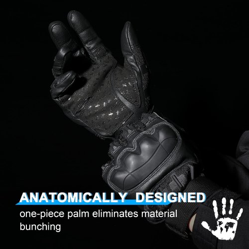 WTACTFUL Touch Screen Motorcycle Tactical Gloves for Men Airsoft Paintball Gear MTB Bike Cycling Cross-Country Motorbike ATV Hunting Hiking Riding Driving Work Outdoor Full Finger Gloves L Black