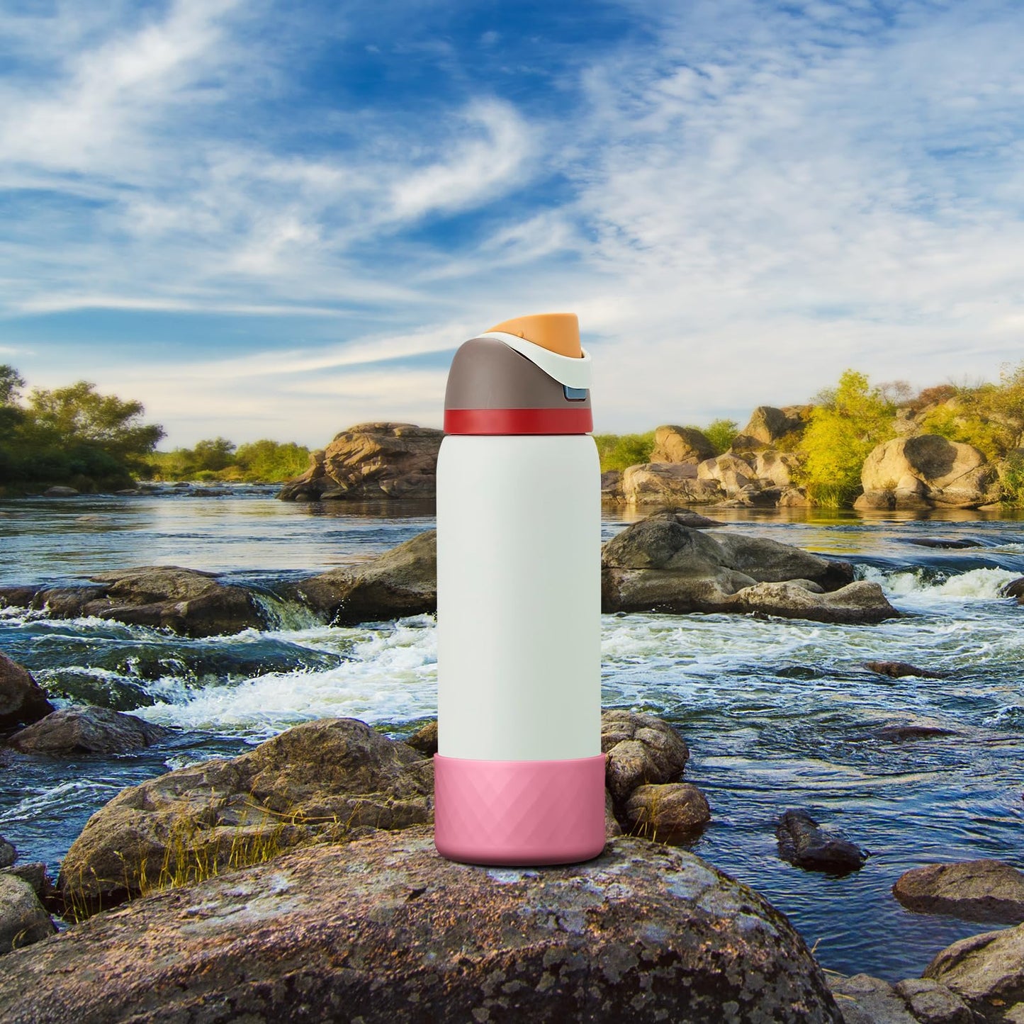 Silicone Boot for Owala Water Bottle 40 oz, Anti-Slip Protective Sleeve for FreeSip/Twist/Flip Stainless Steel Water Bottles Accessories