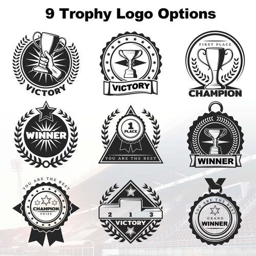 Emoragifou 8.27 x 4.72” Custom Crystal Trophy Award, Customized Engraved Crystal Award Plaque with Your Logo/Emblem/Text, Personalized Awards and Trophies for Sports, Corporate Events, Games Nights