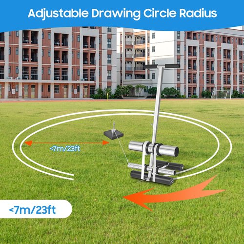 Julymoda Court Line Tape Machine, Hand Pushed Basketball Court Line Striping Machine, Field Line Striping Marking Machine, Floor Paint Tape Applicator for Parking Lots, Driveway, Playground