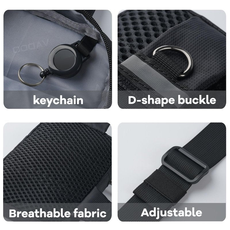 Small Sling Bag Mini Crossbody Bag with RFID Blocking Fashionable Fanny Pack for Women and Men Chest Bags for Travel