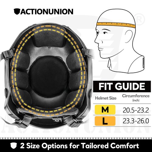 ACTIONUNION Airsoft Helmet and Mask Set Tactical Paintball Helmet and Balaclava Mesh Mask MH Type (Tan, Medium)