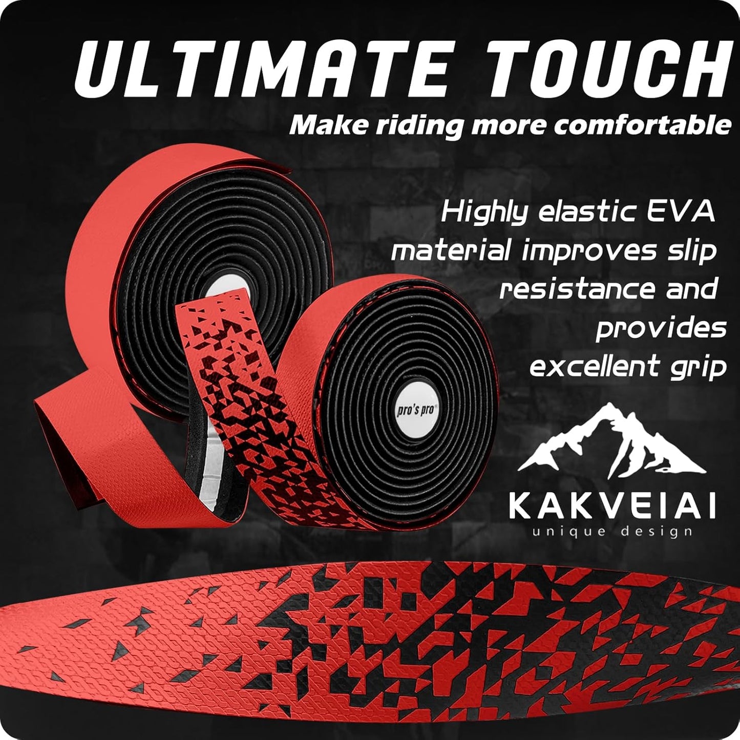 2pcs Bicycle Bar Tape, Bike Handlebar Tape, Road Bicycle Handlebar Tape, Cycling Grip Tape, with 4pcs Handlebar End Plugs, Soft Comfortable, Wear Resistant, Black