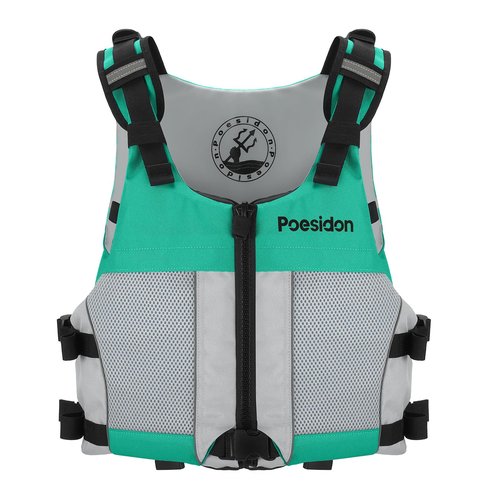 Poseidon Adjustable Water Safety Life Jacket - Classic Unisex Design with Front/Rear Storage Compartments for Multiple Water Activities