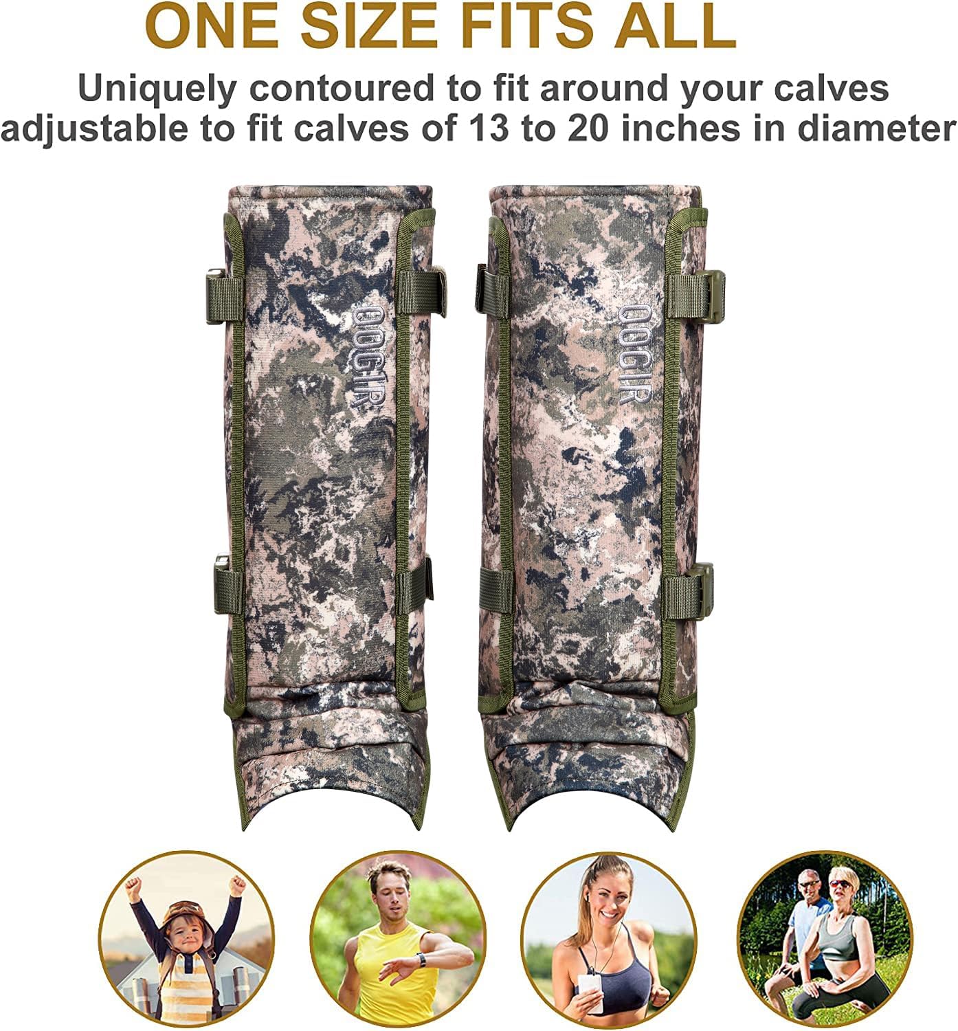 IceBlade Snake Gaiters, Waterproof Snake Bite Protection for Lower Legs, Adjustable Snake Guards, Durable Snake Proof Legging