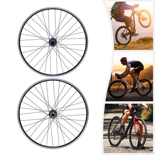 27.5" Mountain Bike Wheelset, Aluminum Alloy Rim 32H High Strength Bike Wheels, Dual-Six-Hole Disc-Brakes, Compatible 7-12 Speed Cassette