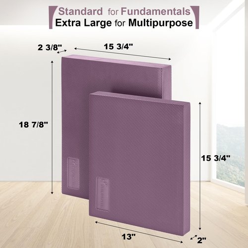 StrongTek Extra Wide Foam Balance Pad for Physical Therapy, 19" X 15.8" X 2.4", High-Density TPE Foam Pad for Exercise, Enhanced Stability, Core Strength, Non-Slip & Water-Resistant, for Fitness, Yoga