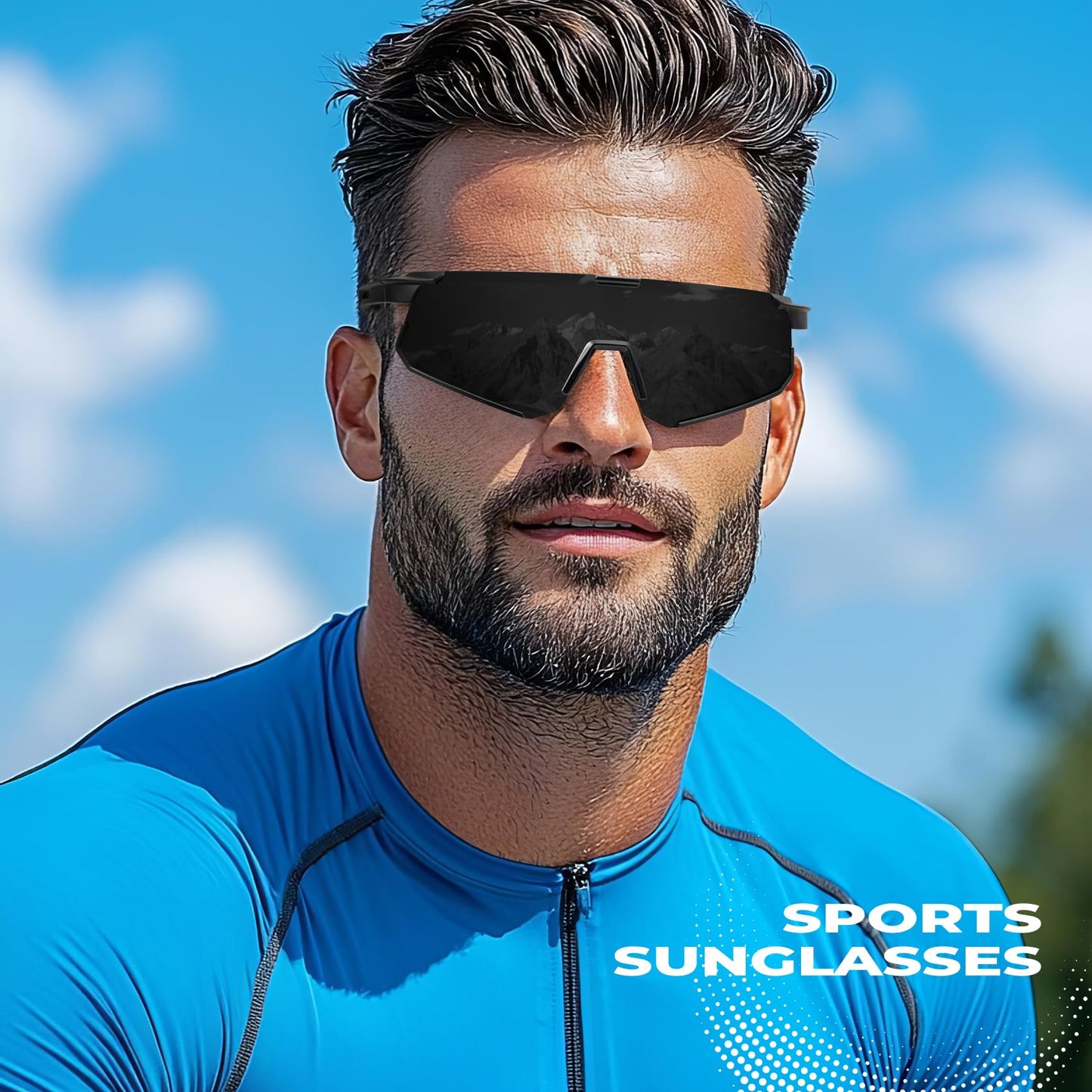 KALIYADI Men Polarized-Sunglasses Sports Sunglasses: Mens Womens Polarized Sports Sun Glasses Cycling Driving Outdoor