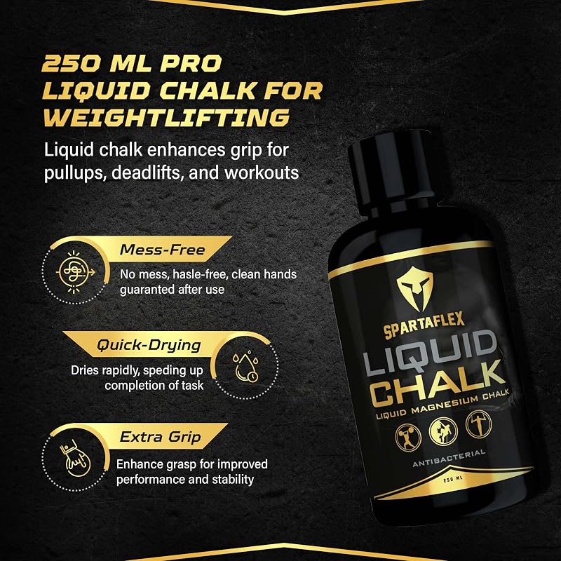 Liquid Chalk for Weightlifting & Climbing – SpartaFlex 250ml Grip Chalk