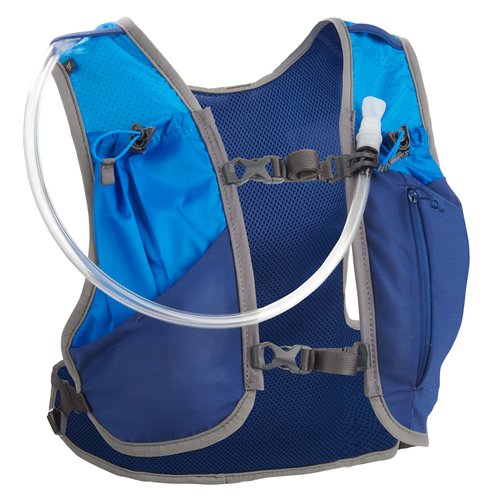 Ultimate Direction Highland Hydration Vest, Includes 1.5L Reservoir, Dedicated Phone Pocket, 10L Storage + Exterior Bungees, Adjustable Fit for Trail Running, MTB Rides, or Long Runs (UD Blue, M/L)