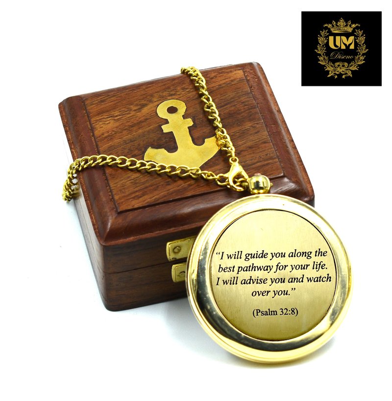 I Will Guide (Psalm 32:8) Communion & Confirmation Gift for Teenage Boys | Sentimental & Inspirational Present | Baptism Religious Gifts for Men, Christian, Catholic, Graduation.