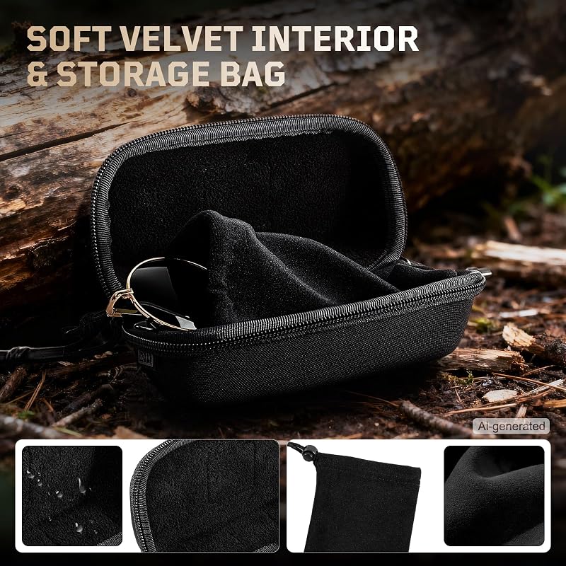 Universal Hard Shell Glasses Case with 180° Opening