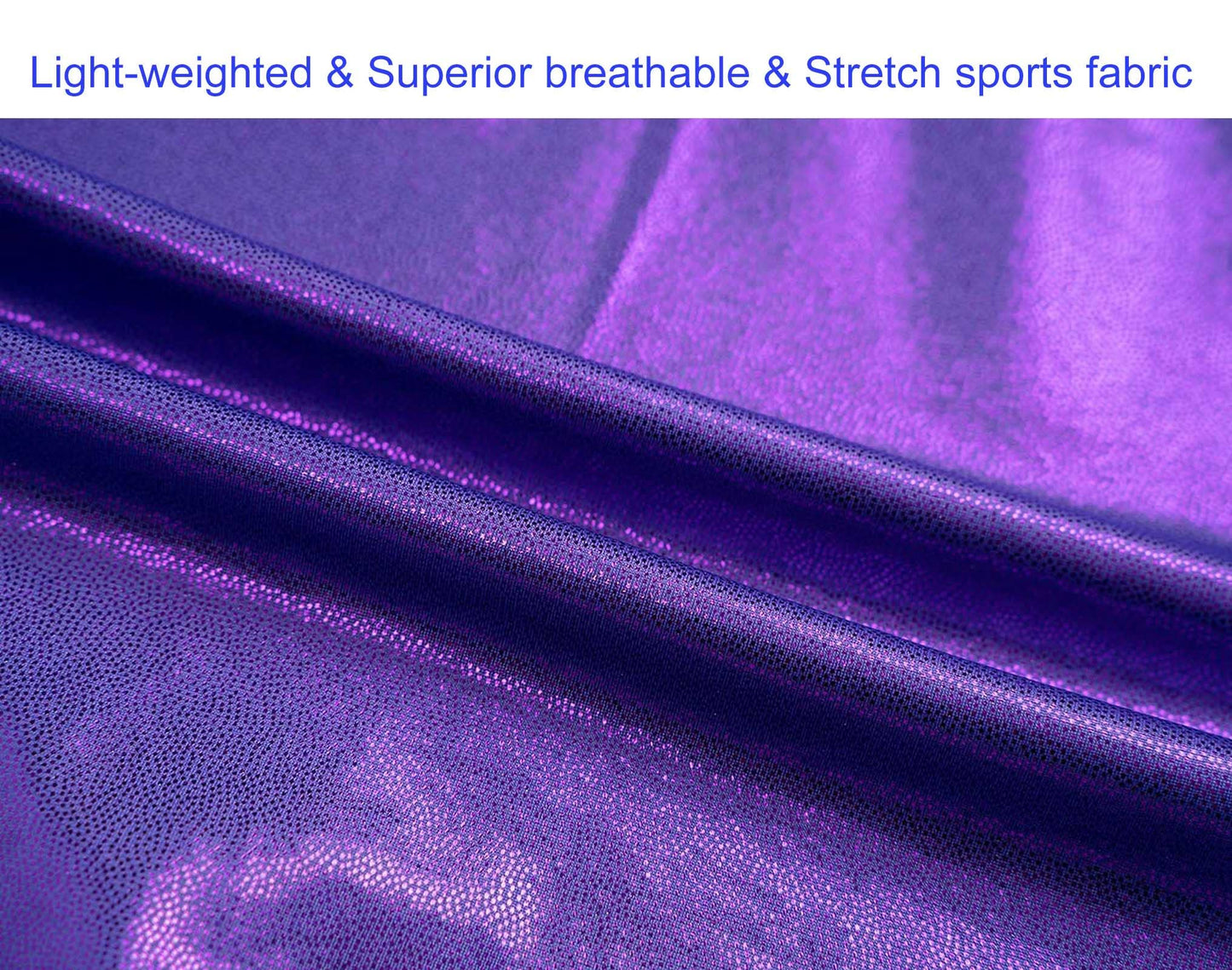 Domusgo Girls Leotards for Gymnasitics Size 5-6 Years Old Sparkly Purple Sleeveless Practice Biketard