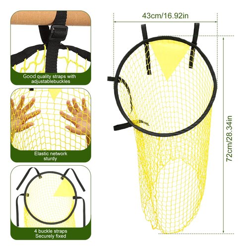 Soccer Training Target Foldable Soccer Top Bins Target Small Goal Easy to Attach and Detach, for Football Shooting Accuracy Practice(Yellow)