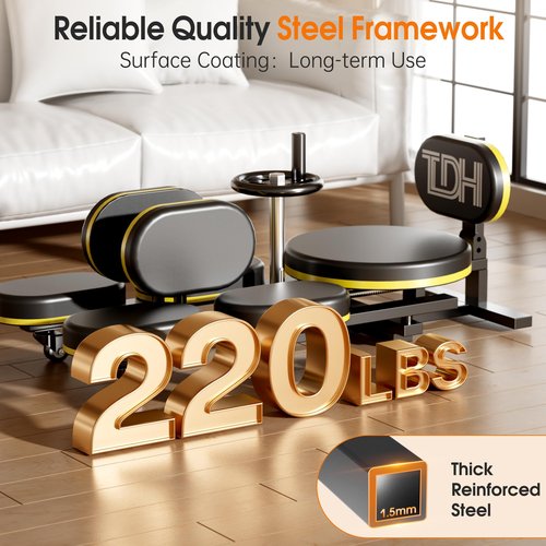 TDH Leg Stretcher, Split Machine for Fexibility & Splits Training, Adjustable Stretching Equipment for Home Gym, Soft Padding for Yoga & Dance