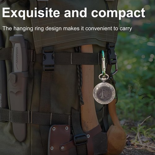 aiGear Retro Pocket Compass, Copper Alloy Compact Portable Waterproof Design for Hiking, Climbing, Camping, Collection and Gift