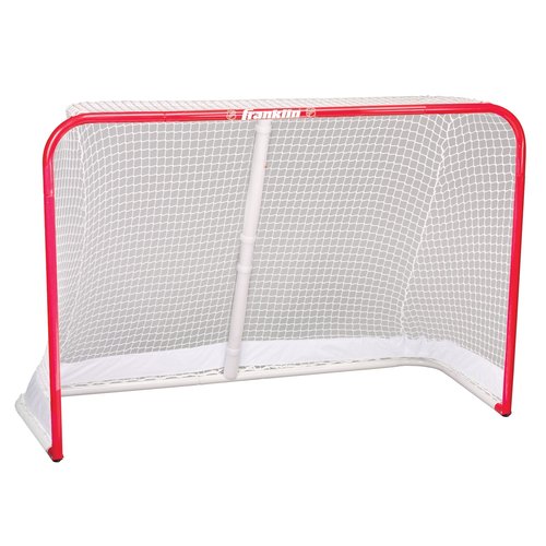 Franklin Sports NHL Street Hockey Goal - Portable Official Size Regulation Steel Street + Roller Hockey Goal with Wheels + Net - 72" x 48" - Championship