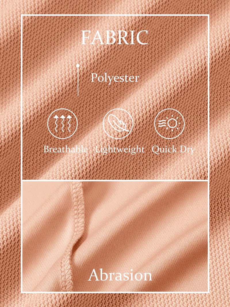TACVASEN Mens Golf Shirt Dry Fit Mens Polo Shirts Short Sleeve Performance Golf Polos for Men with Collar Work Shirts Apricot, XL