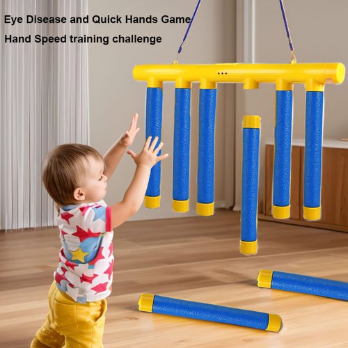 LAUDAWSUN Catching Sticks Game Reaction Training Toy, Remote Control Hand Speed Challenge Drop The Stick Game, Reflex Catching Falling Stick Drop Game 3 Adjustable Speed