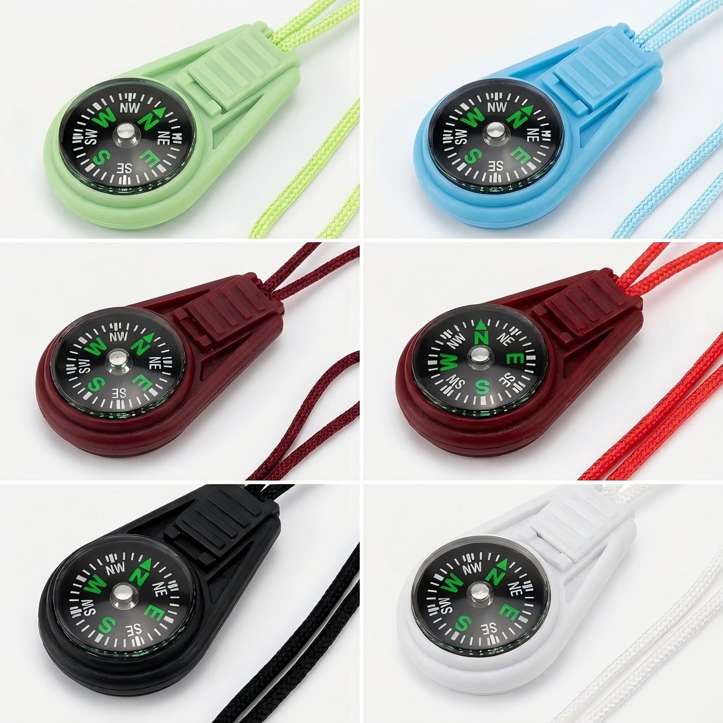 YENOVO 50 Pcs Mini Bulk Compass with Nylon Lanyard, 1 Inch Portable Direction Finder for Hiking, Camping, Travel, Emergency Kits, Backpack or Keychain Outdoor Accessories