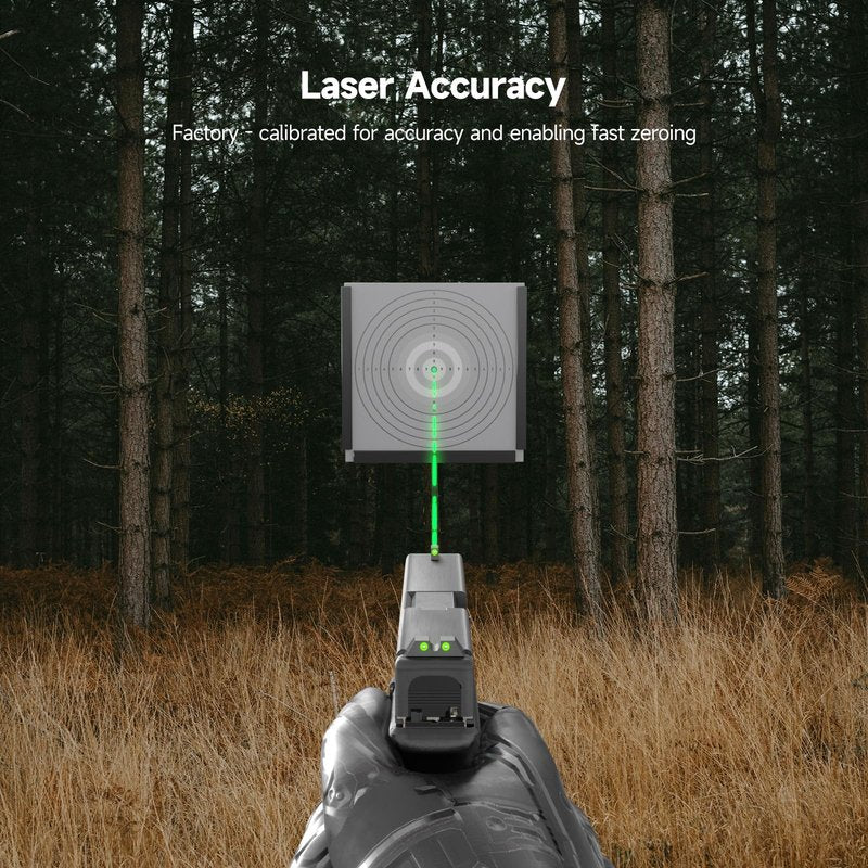 Feyachi Bore Sight 9mm Green Laser Zeroing Boresighter with 3 Sets of Batteries (Grey)