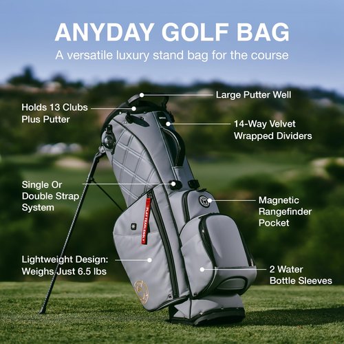 Ghost Golf Stand Bag, Anyday Maverick Black Ops - Golf Bags for Men & Women, 14-Way Dividers with Premium Materials & Magnetic Pocket - Standing Golf Bag Holds 14 Golf Clubs