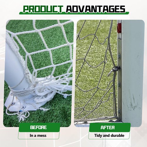 Chunful 100 Pcs Soccer Goal Net Fasteners Soccer Net Clips Replacement Lock Clips Accessories for Goal Series with Pre Drilled Holes in Aluminium Tubing and Posts