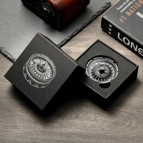DNDND Roulette D20 Spinner Dice Set with Gift Box for Dungeons and Dragon DND RPG Tabletop Games (Silver)