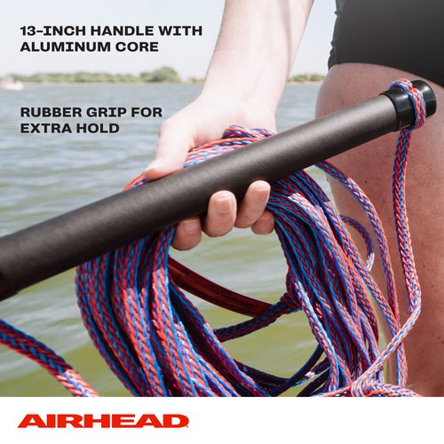Airhead Water Ski Rope with Rubber Handle, 1 Section, 75-Feet