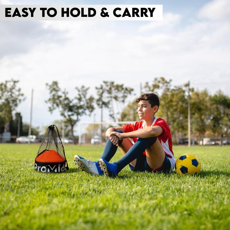 Disc Soccer Cones for Training Kids - 200,100,50 Small Plastic Cones for Sports Training - Flexible Conos for Soccer Practice Equipment, Basketball & Football Drills Equipment (Orange - 50 Pack)