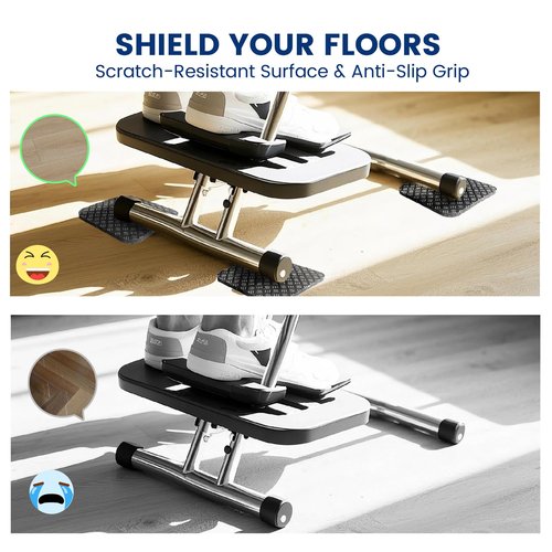 Non-Slip Walking Pad Mat, Treadmill Mat Pad for Carpet Hardwood Floors, Anti Vibration Exercise Equipment Mat for Under Treadmill & Exercise Bike Rowing Machine (6, Square, 4 x 4 x 0.2 inch)