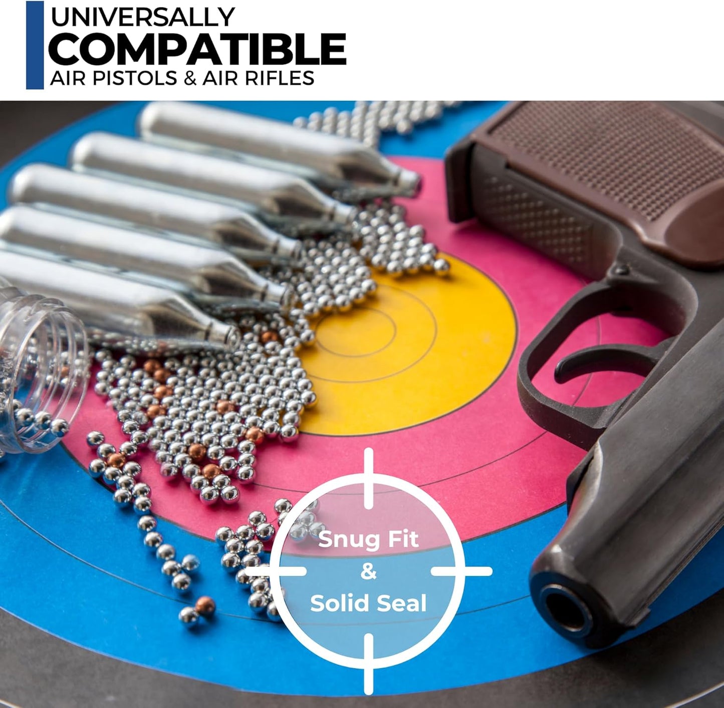 ICO 12 Gram Co2 Cartridges Non-Threaded, CO2 cartridges BB Gun, CO2 BB Pistol, CO2 Airsoft Pistol, and CO2 Paintball Markers (30/50/500 Count)