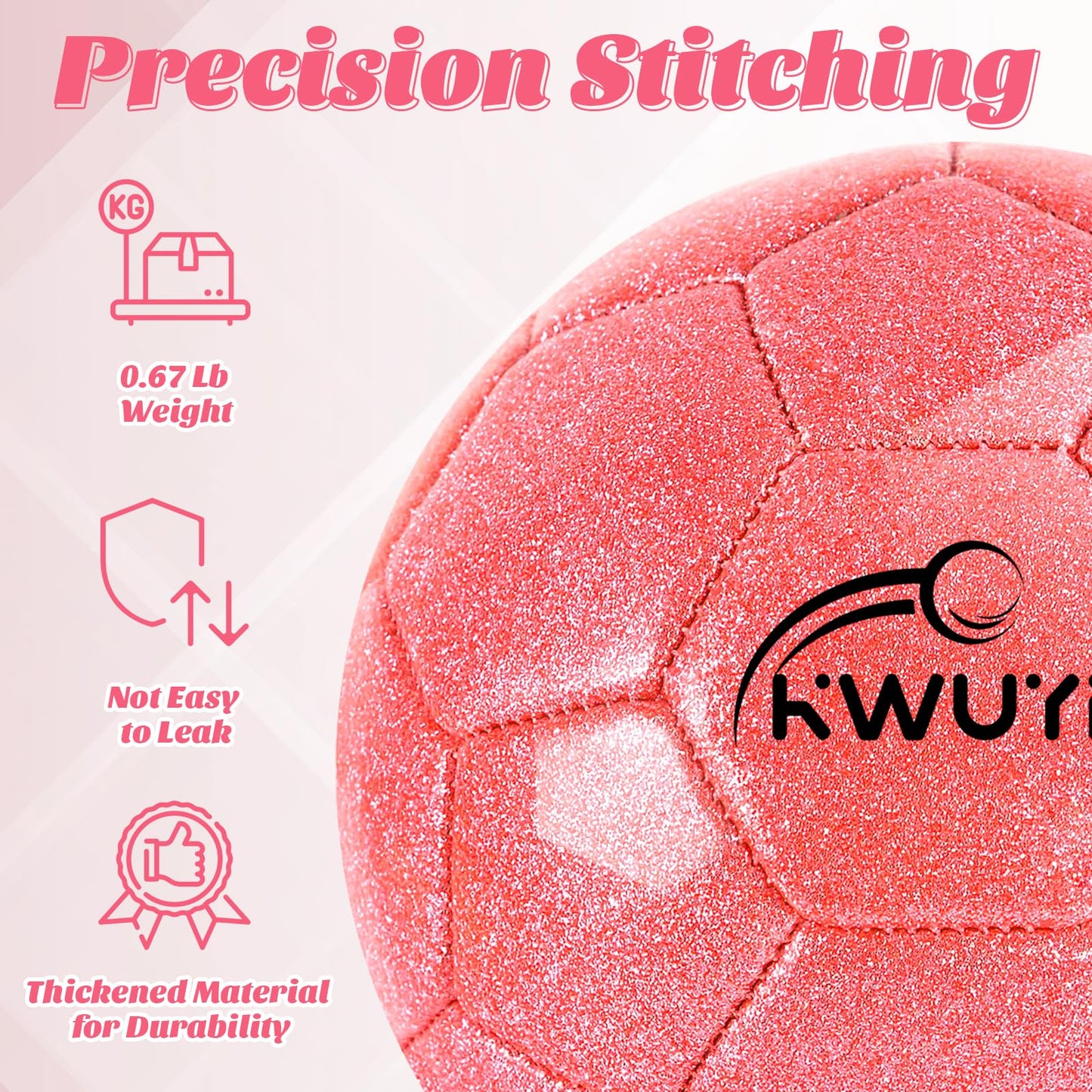 2 Pcs Pink Mini Soccer Goals Set 2x1.5x1.5ft Indoor Soccer Nets for Kids with Size 2 Toddler Soccer Ball Foldable Net Toy with Pump for Children Boys Girls Backyard (Pink)