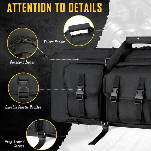 DULCE DOM 36 inch Double Rifle Case Soft Bag Gun Case, Perfect for Rifle Pistol Firearm Storage and Transportation, All Around Shooting Range Tactical Rifle Backpack, Indoor Outdoor