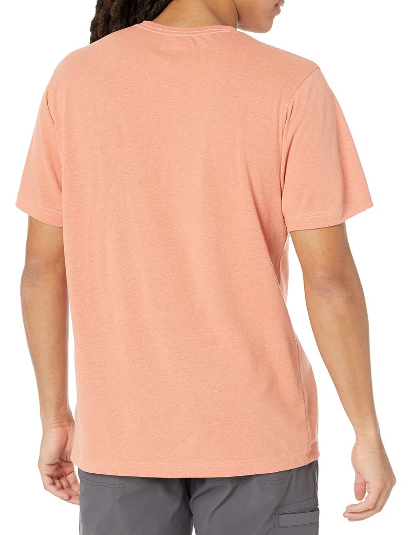 Columbia Men's Thistletown Hills Short Sleeve, Summer Peach Heather, 4X Tall