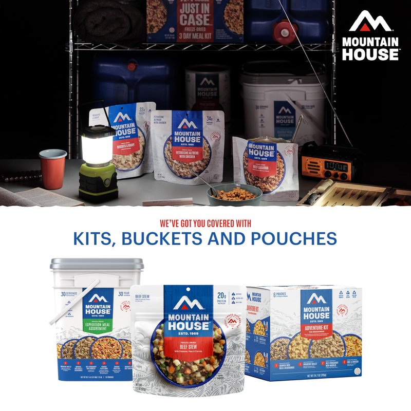 Mountain House Chicken & Dumplings | Freeze-Dried Food for Camping, 4 Servings, 30-Year Shelf-Life, 2-Pack