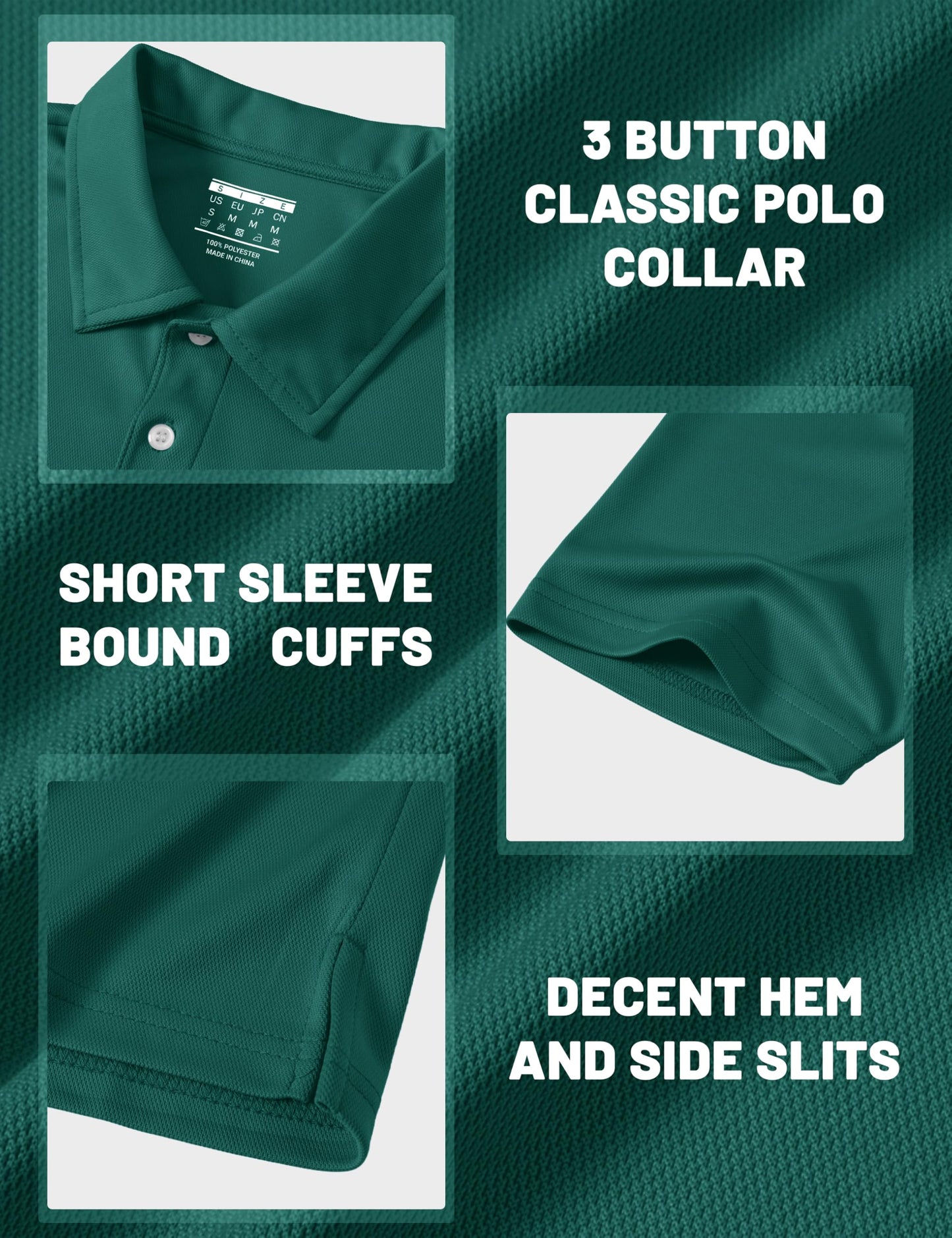 MAGCOMSEN Polo Shirts for Men Dry Fit Lightweight Active Golf Polos Short Sleeve Moisture Wicking Collared Shirt