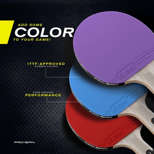 PRO SPIN Ping Pong Paddles - Professional Level Table Tennis Rackets with Carbon Fiber for Superior Control | 7-Ply Blade, Premium Rubber, 2.0mm Sponge | Includes Protector Case