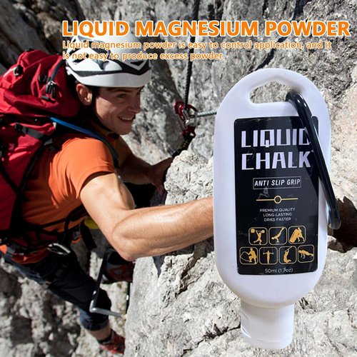Grip Powder - 50ml Anti-Slip Climbing Chalk Bottle, Performance Griip Enhancer | Gym Grip Powder, Handholds Sports Gear Powder, Athletic Grip Solution, Weightlifting Grip Powder for Powerlifting