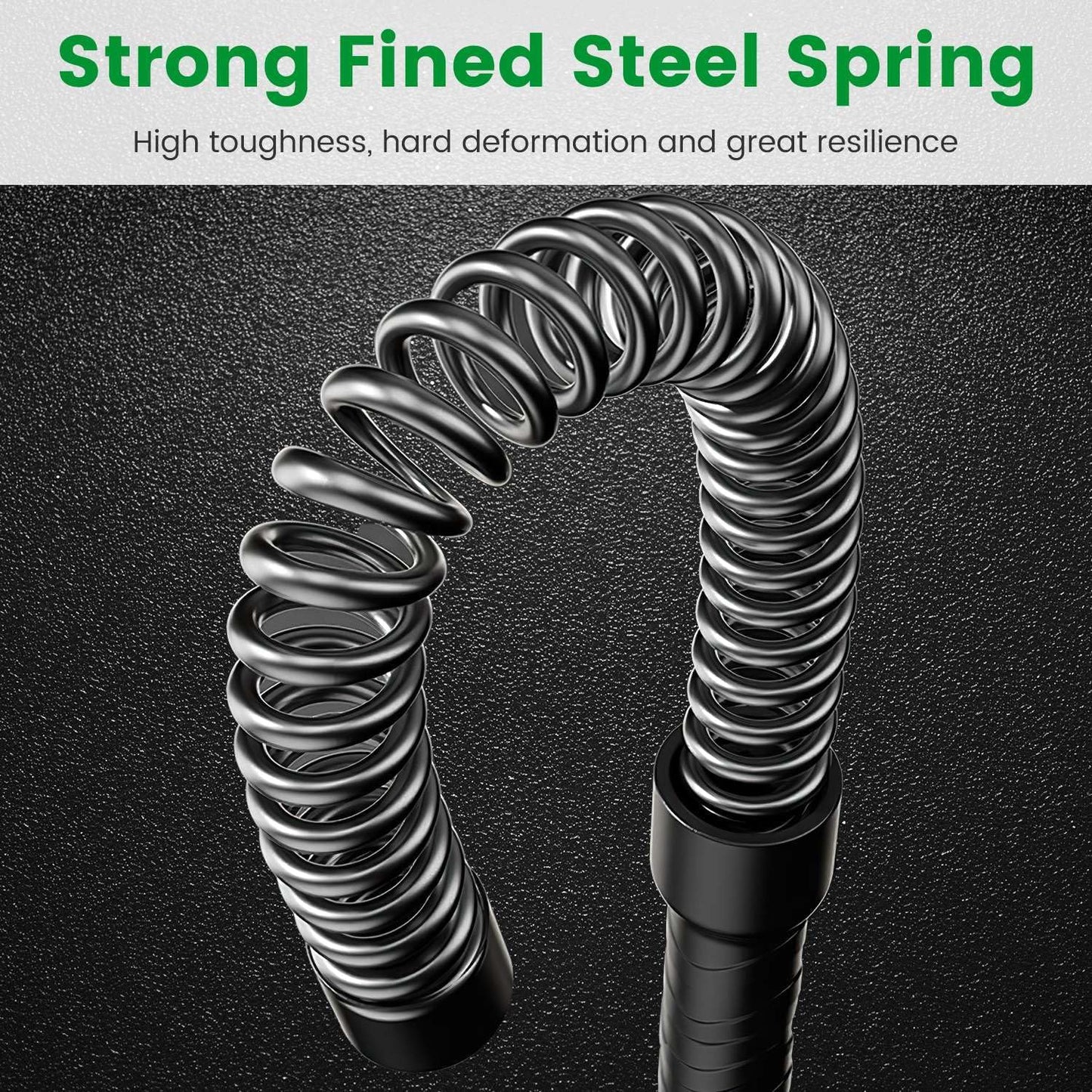1Pair Ropeless Battle Ropes for Home Portable Compact Workout Exercise Training Battle Rope with Waist Strap for Women Men Strength Training Spring Bar